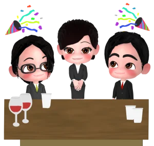 歓迎会のイラスト（会社員）