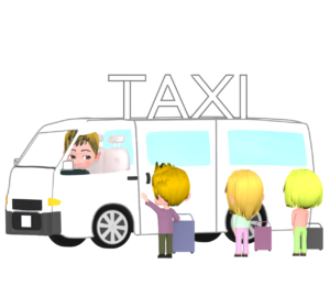 白タクのイラスト