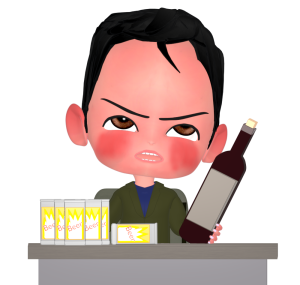 お酒で性格が変わる人のイラスト