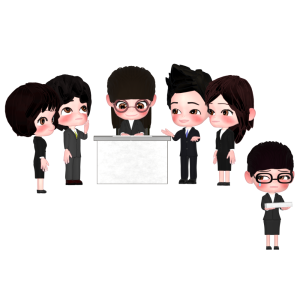 仲間はずれになる会社員のイラスト