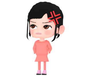 怒る女の子のイラスト
