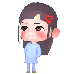 怒る女の子のイラスト