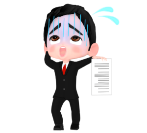 焦る会社員のイラスト