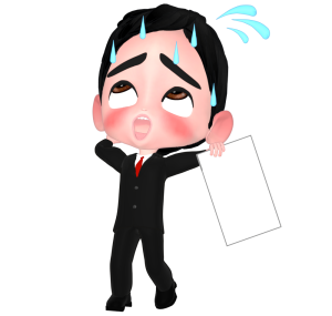 焦る会社員のイラスト