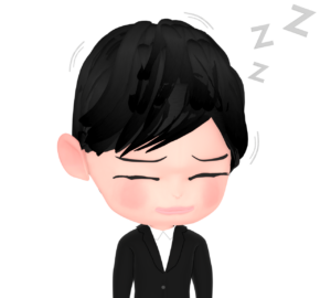 仕事中に寝るOLのイラスト