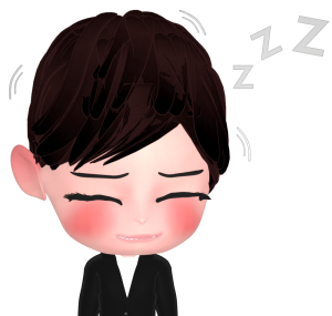 仕事中に寝るOLのイラスト