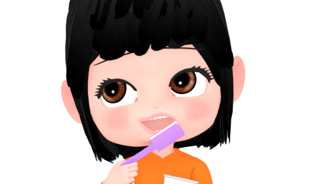 brushing teeth person img