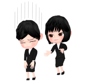 慰める女性会社員のイラスト