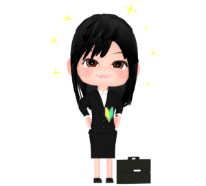 かわいい新入社員のイラスト