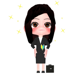 かわいい新入社員のイラスト