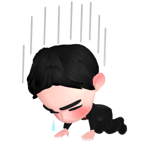 落ち込む男性会社員のイラスト