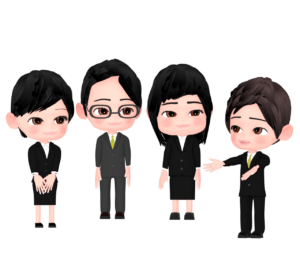話し合う会社員のイラスト