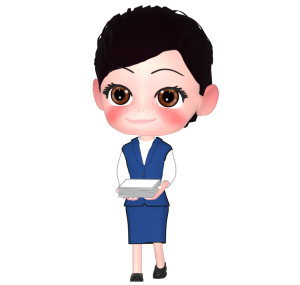 書類を運ぶ女性会社員のイラスト