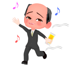 酔っ払い会社員のイラスト