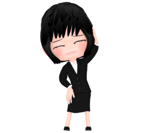 ストレッチをする女性会社員のイラスト