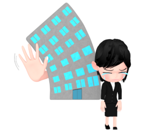 クビになるOLのイラスト