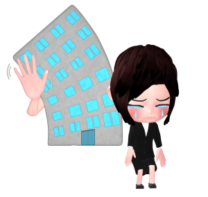 クビになるOLのイラスト