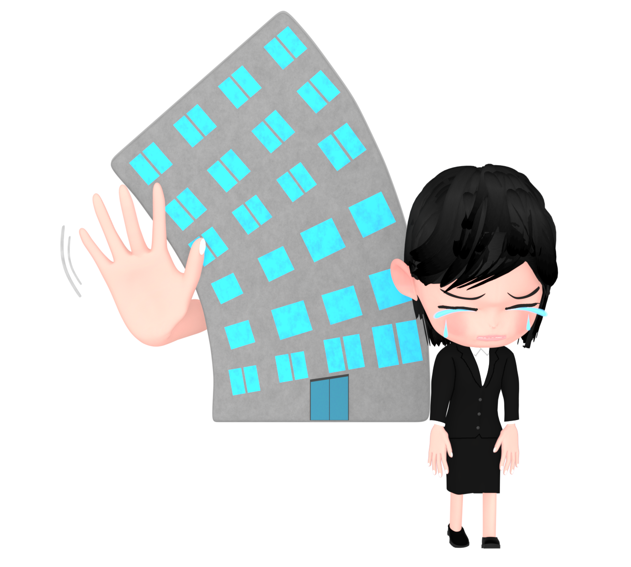 クビになるOLのイラスト