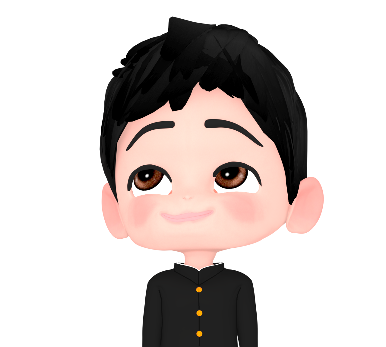 ニヤける男子生徒のイラスト