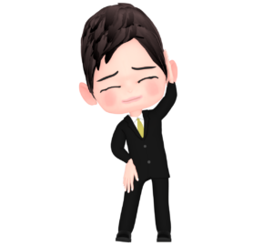 体操をする男性会社員のイラスト