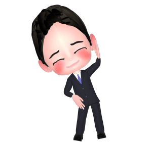体操する男性会社員のイラスト