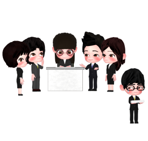 干される会社員のイラスト
