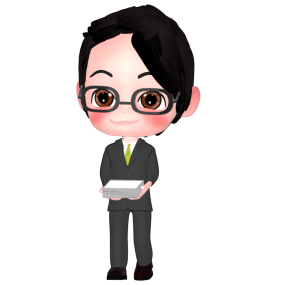 資料を運ぶサラリーマンのイラスト