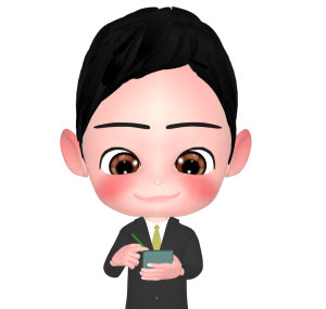 メモを取るビジネスマンのイラスト