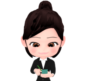 メモを取る女性会社員のイラスト