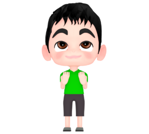 やる気を出す子供のイラスト