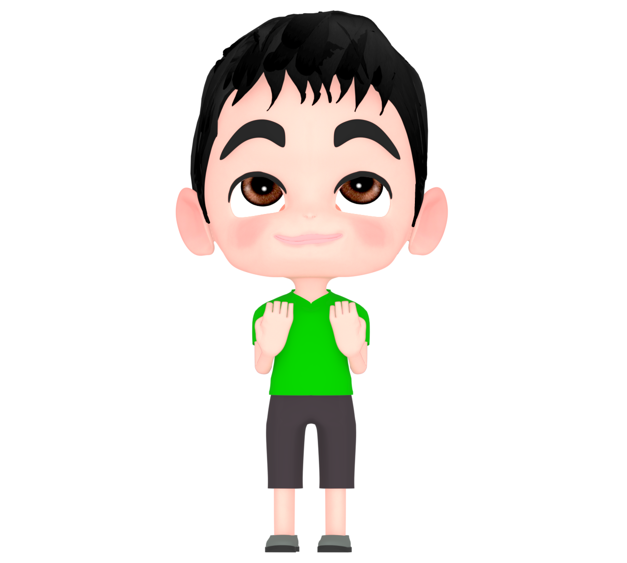 やる気を出す子供のイラスト