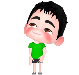 いたずらを思い付く子供のイラスト