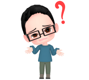 ハテナマークを浮かべる男の子のイラスト