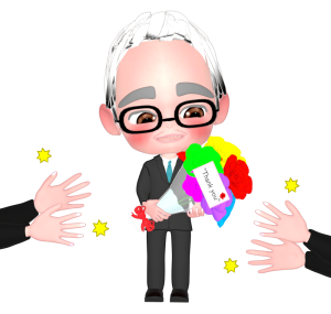 定年退職のイラスト
