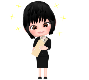 給料を貰う女性会社員のイラスト