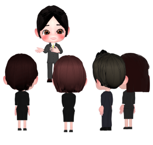 自己紹介する会社員のイラスト