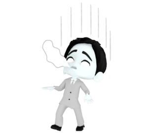 抜け殻になる会社員のイラスト
