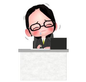 眠い男性会社員のイラスト