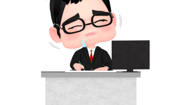 sleepy male office worker img