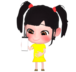 スマホを見て笑う女の子のイラスト