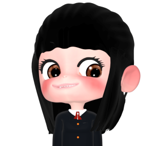 ドヤ顔する女子学生のイラスト