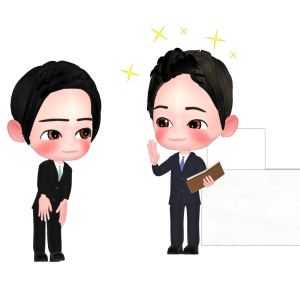 奢る会社員のイラスト