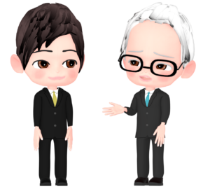 立ち話しをする会社員のイラスト
