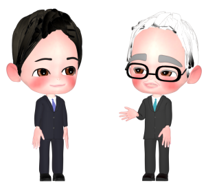 立ち話しをする会社員のイラスト