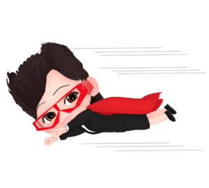 スーパービジネスウーマンのイラスト