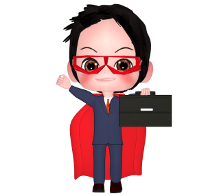 スーパービジネスマンのイラスト