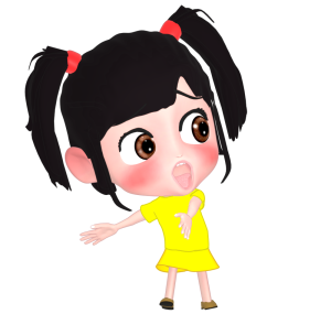 驚いて振り返る子供のイラスト
