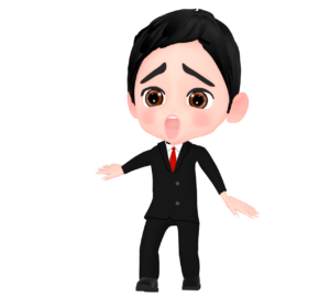 驚くサラリーマンのイラスト