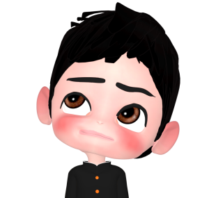 考える男子学生のイラスト
