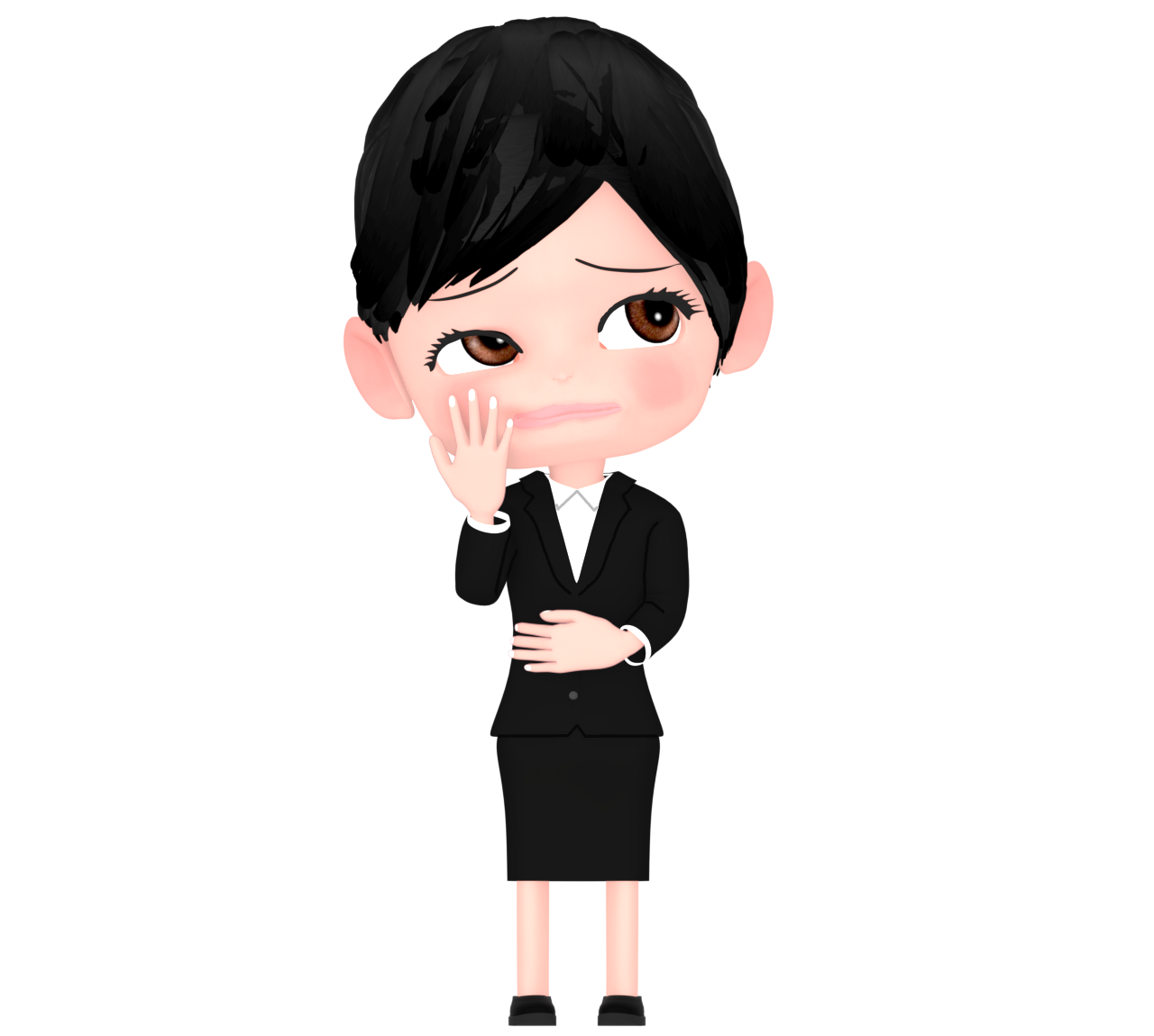 考える会社員のイラスト